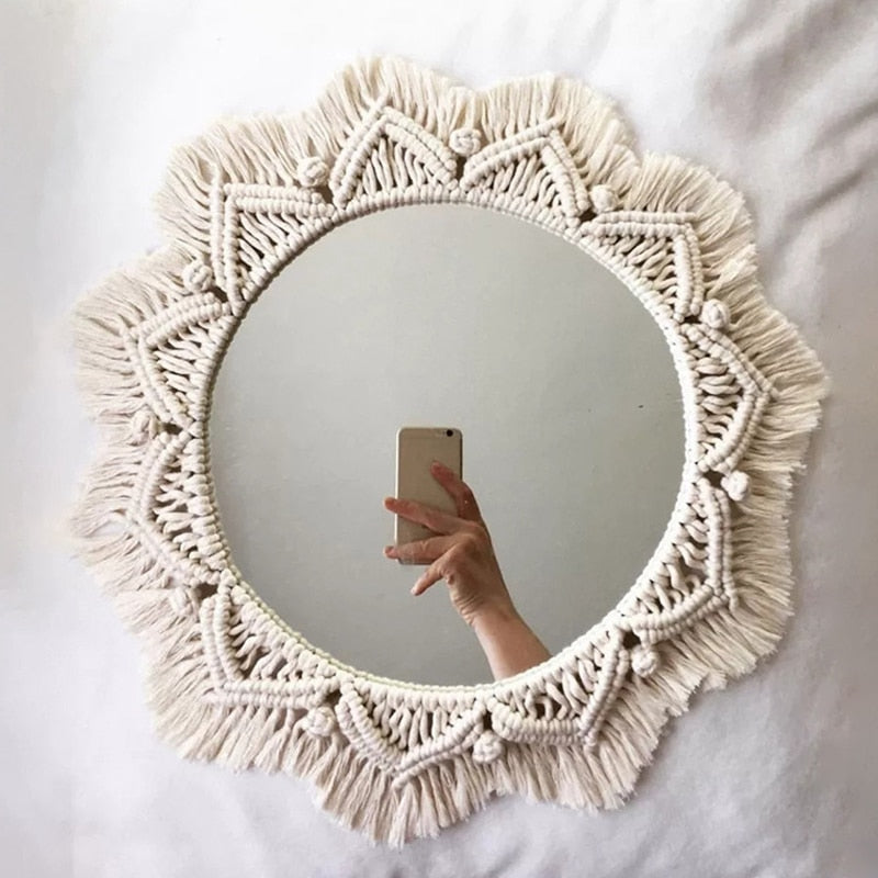 Home Decor Macrame Mirror